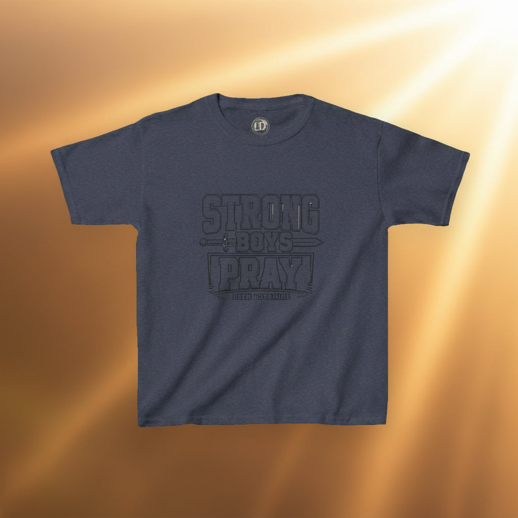 Strong Boys Pray Kids T-Shirt — Islamic Muslim Tee