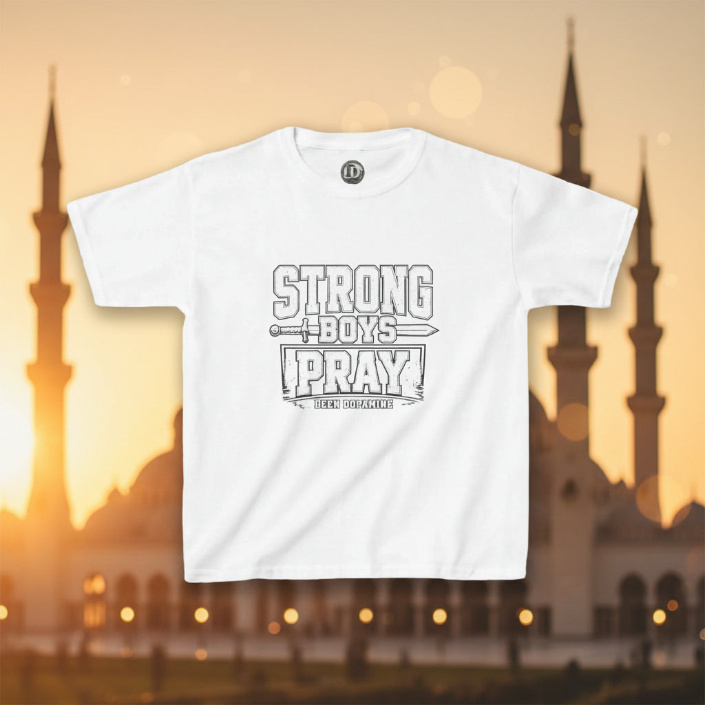 Strong Boys Pray kids t-shirt in White — Islamic youth faith apparel by Deen Dopamine

Daisy —