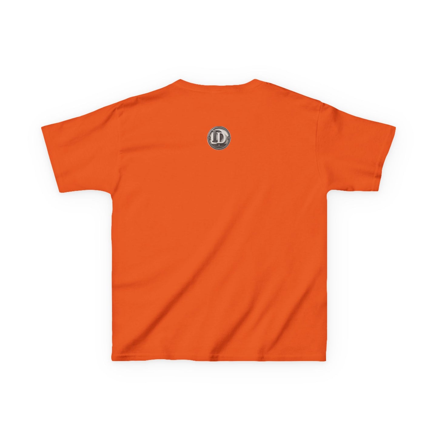 Strong Boys Pray kids t-shirt in Orange — Islamic youth faith apparel by Deen Dopamine