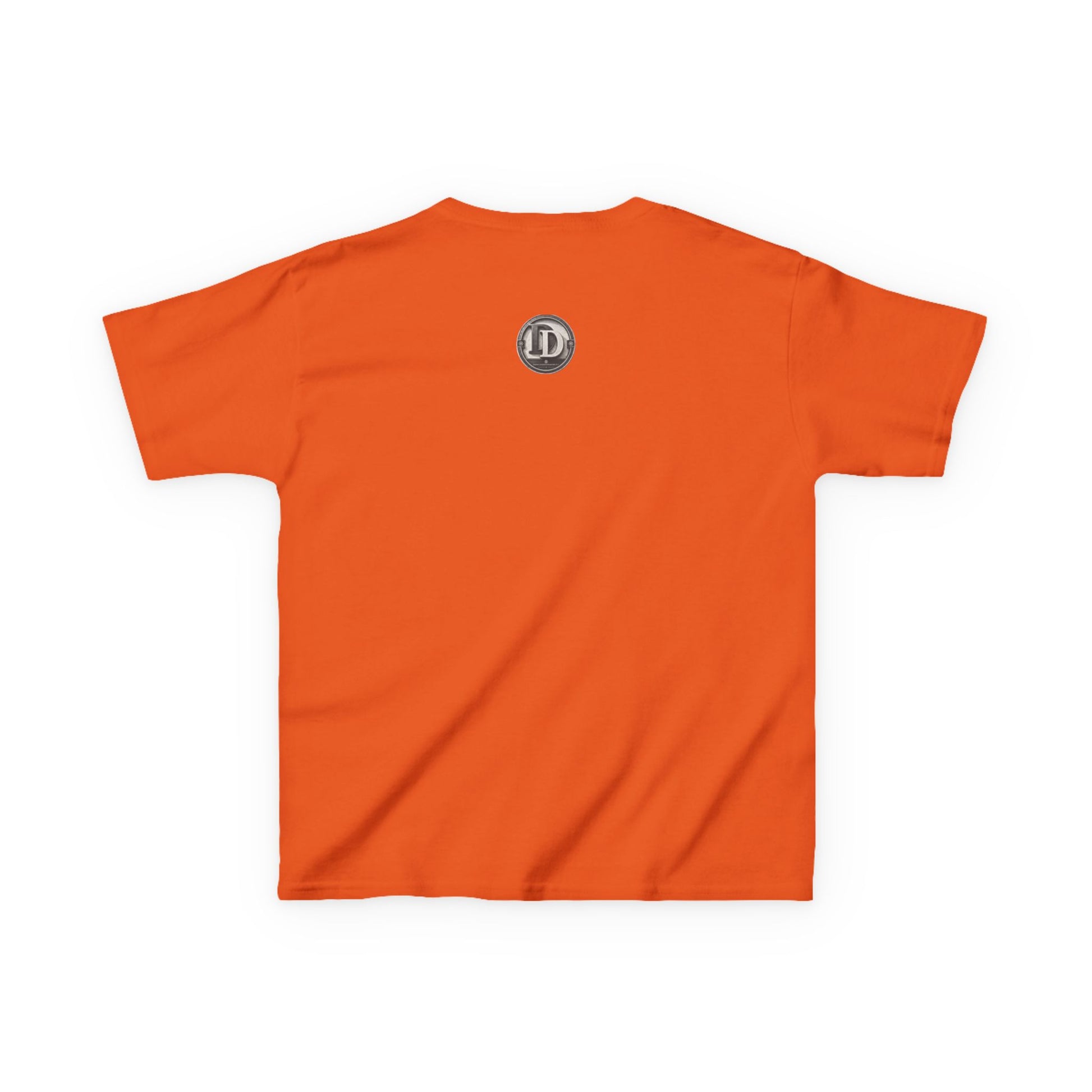Strong Boys Pray kids t-shirt in Orange — Islamic youth faith apparel by Deen Dopamine