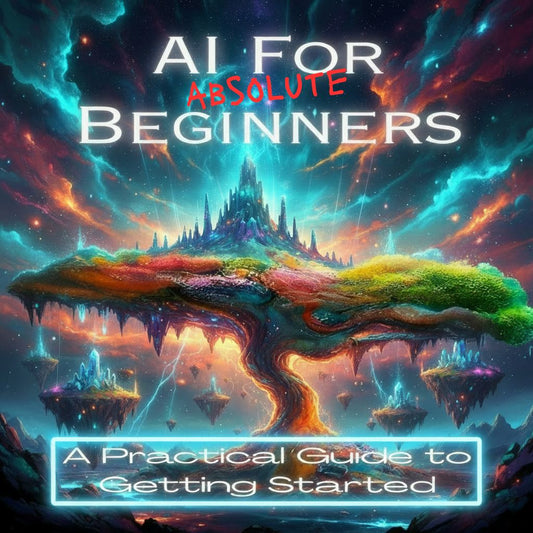 AI Guidebook for beginners sci-fi fantasy cover absolute beginners AI ebook guide step by step buy now
