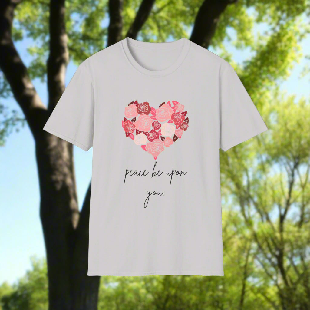 Grey Gray  Unisex PEACE BE UPON YOU salam muslim casual tshirt