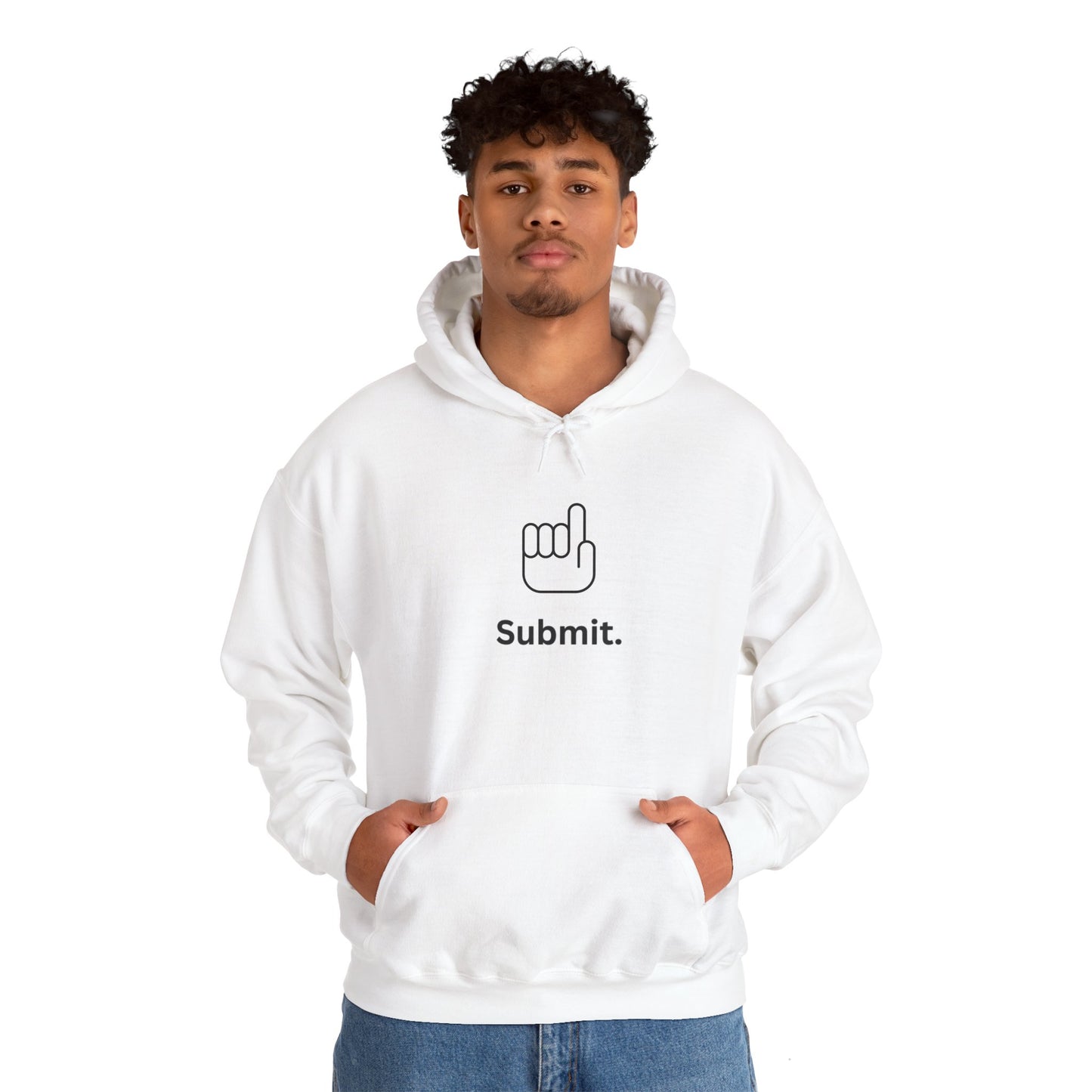 Unisex White Casual Comfort Hoodie Muslim Muslimah SUBMIT clothing apparel sportswear