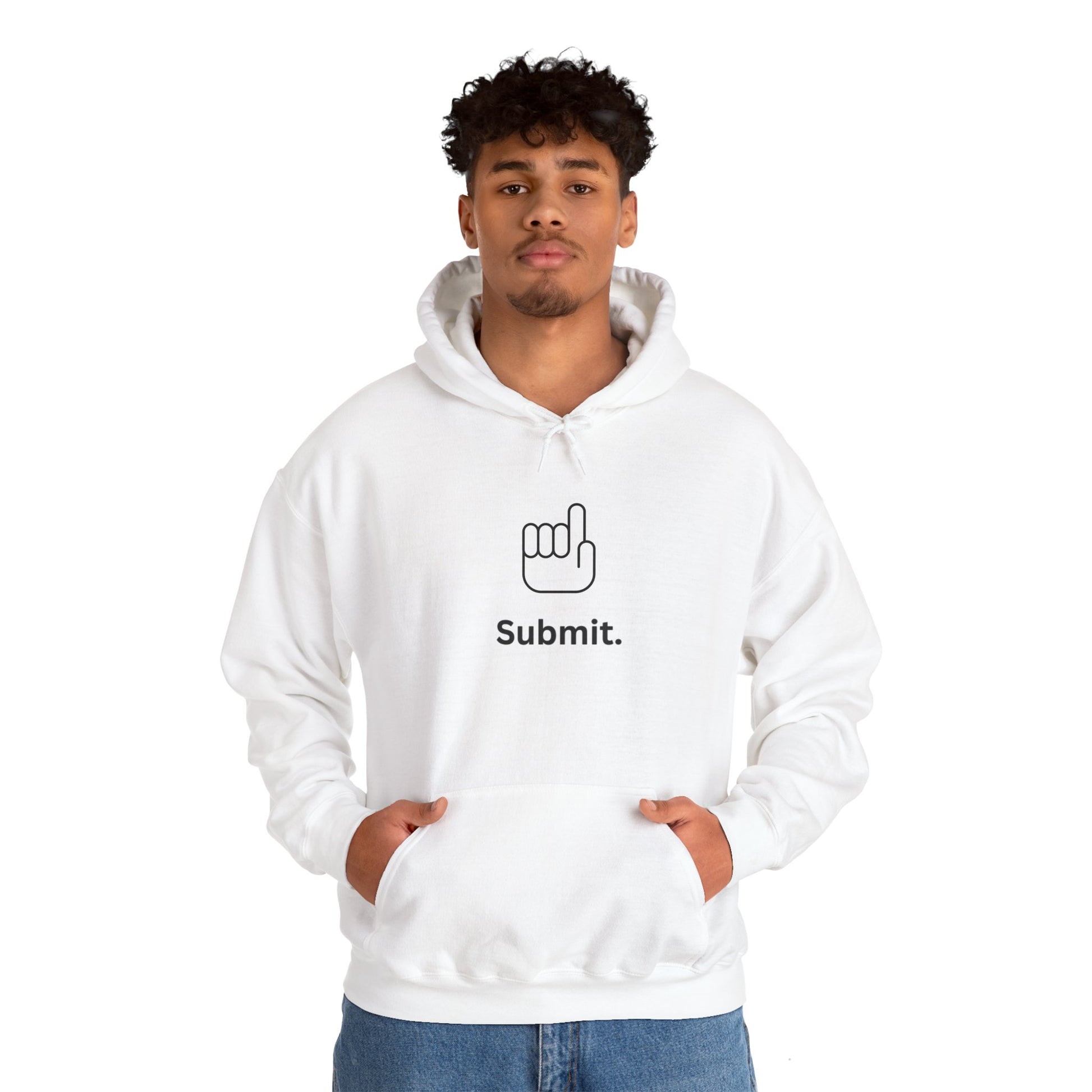 Unisex White Casual Comfort Hoodie Muslim Muslimah SUBMIT clothing apparel sportswear