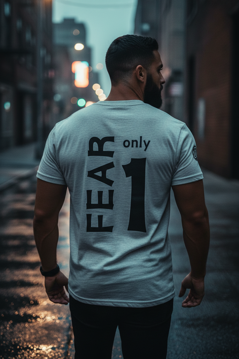 Fear Only 1 Ash Tee — Back City Streets