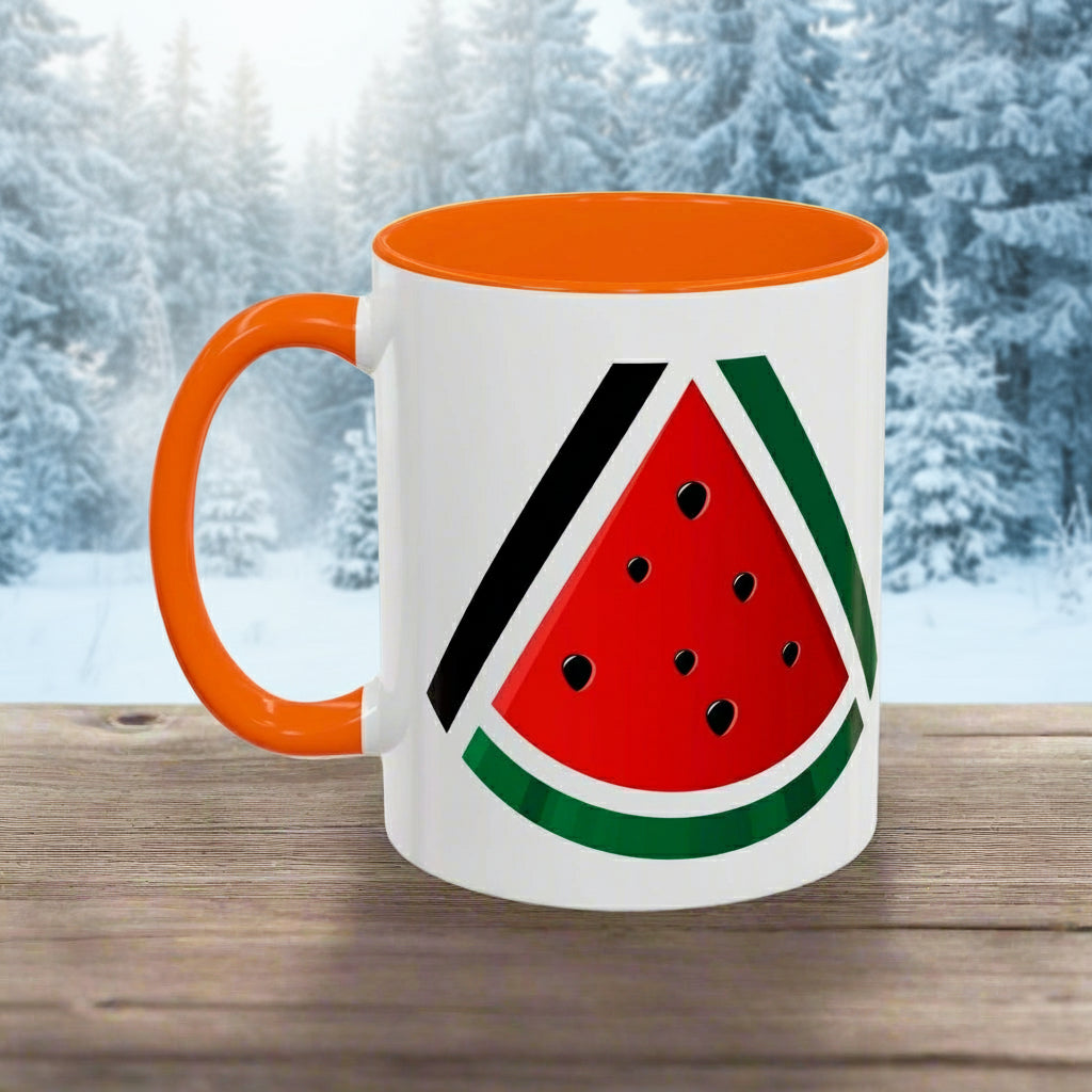 Watermelon Accent Coffee Mug - Fun Summer Drinkware for Bright Mornings