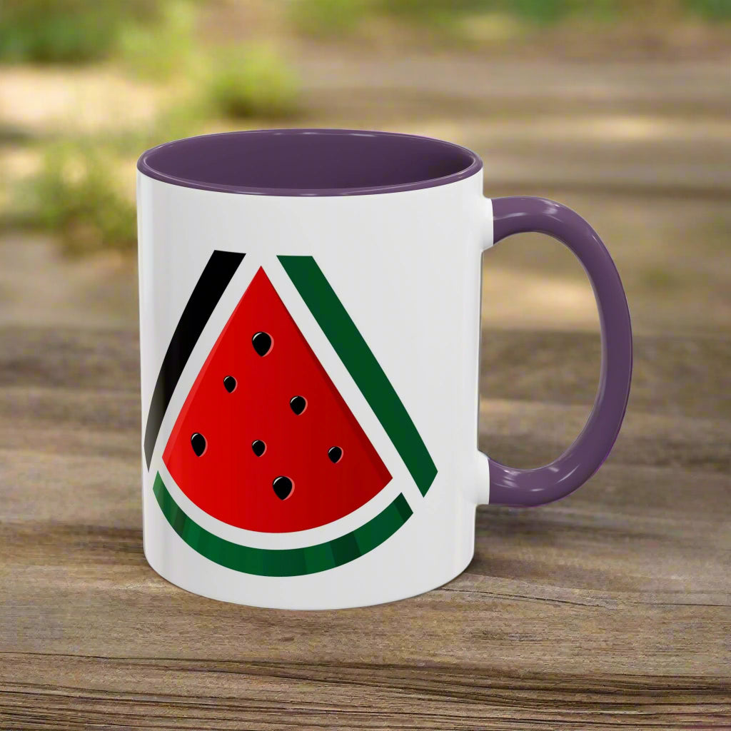 Watermelon Accent Coffee Mug - Fun Summer Drinkware for Bright Mornings
